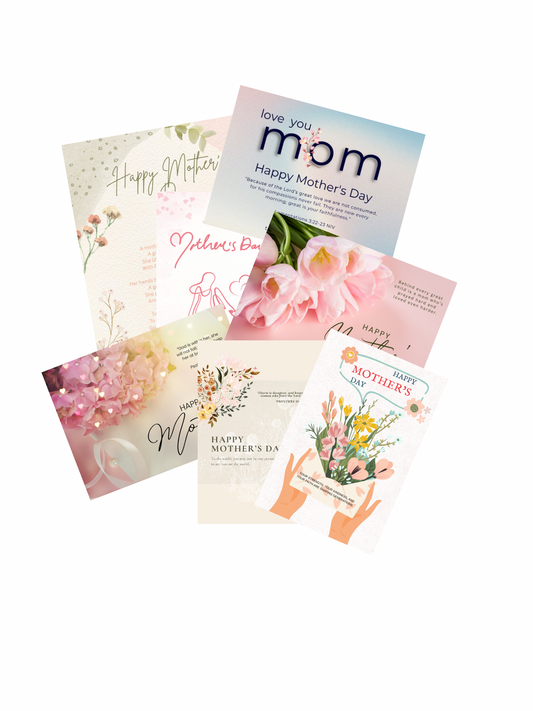 Faith & Love Mother’s Day Card Bundle – Printable Scripture-Inspired Cards